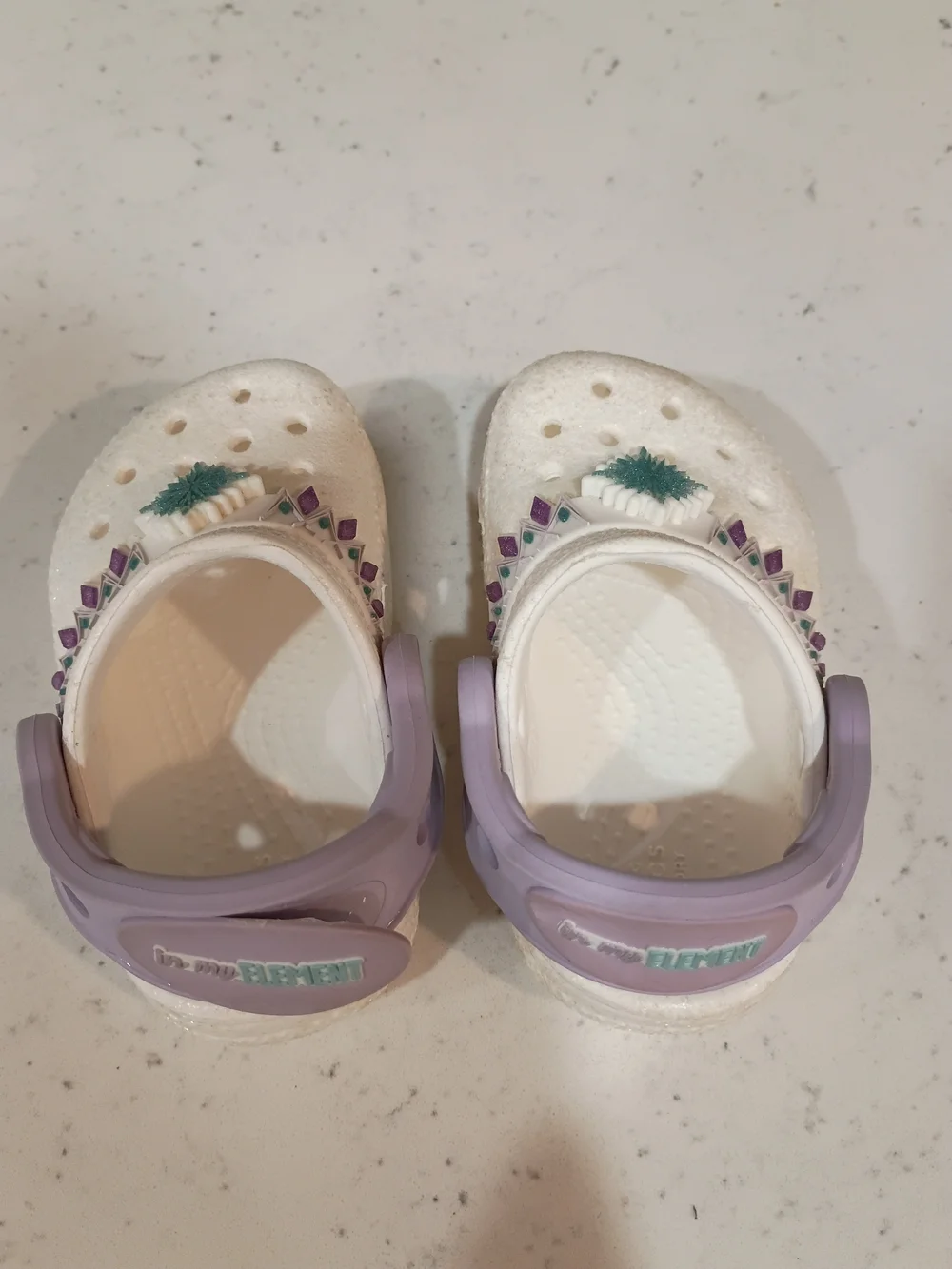 Toddler Crocs Classic Clog Disney Frozen II White & Purple Size 4